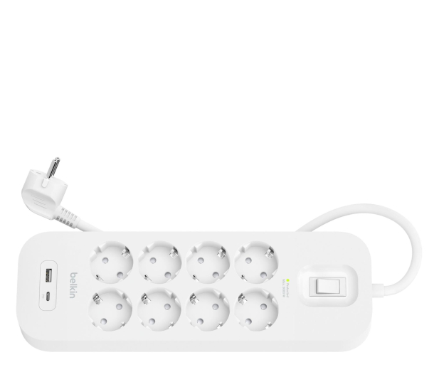 Belkin Listwa zasilająca przeciwprzepięciowa 900J, 8 gniazd - 1330457 - zdjęcie 2